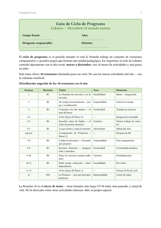 Página interior del Megapack Scouts
