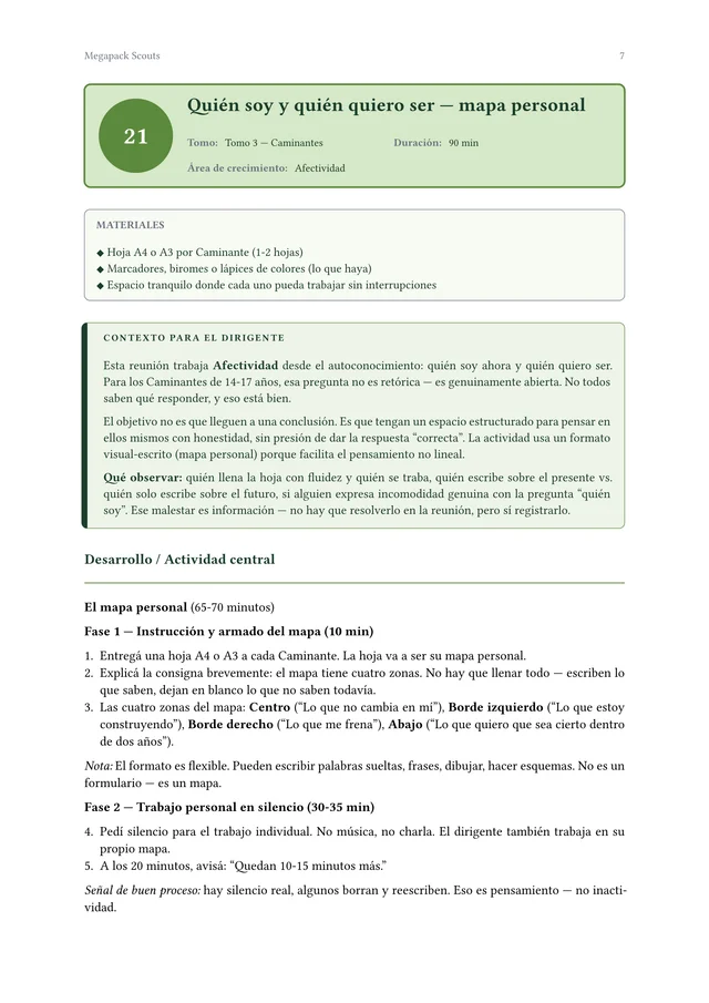 Página interior del Megapack Scouts